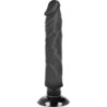 BASECOCK - VIBRADOR REALISTICO 2-1 NATURAL NEGRO 20 CM -O- 4 CM