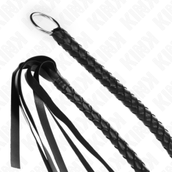 KINK - LÃTIGO DE SERPIENTE CON ANILLO DE MANO NEGRO 65 CM