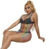 SUBBLIME - 952433 BODYSTOCKING DE REJILLA SIN MANGAS CON CUELLO ALTO ARCOIRIS TALLA ÃšNICA