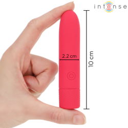 INTENSE - SYMONE BALA VIBRADORA RECARGABLE POR USB 8 VIBRACIONES ROJO 10 X 2.2 CM