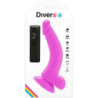 DIVERSIA - DILDO FLEXIBLE CON VIBRACION LILA 21.5 CM -O- 4.5 CM