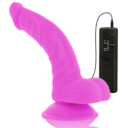 DIVERSIA - DILDO FLEXIBLE CON VIBRACION LILA 21.5 CM -O- 4.5 CM