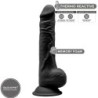 SILEXD - MODELO 1 PENE REALISTICO SILICONA PREMIUM SILEXPAN NEGRO 24 CM