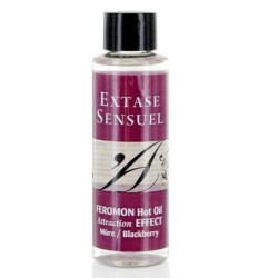 EXTASE SENSUAL - ACEITE MASAJE EFECTO CALOR CON FEROMONAS MORA 100 ML