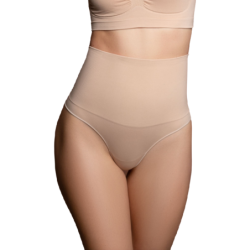 BYE-BRA - FAJA SIN COSTURAS ESTILO TANGA BEIGE TALLA L