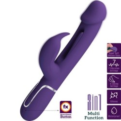 PRETTY LOVE - KAMPAS VIBRADOR RABBIT 3 EN 1 MULTIFUNCIÃ“N CON LENGUA VIOLETA