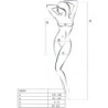 PASSION - BS096 BODYSTOCKING BLANCO TALLA UNICA