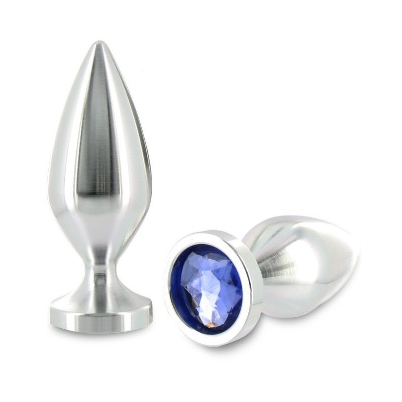 METAL HARD - ANAL PLUG ALIMINUM COLOR CRISTAL PEQUEÃ‘O 5.71 CM