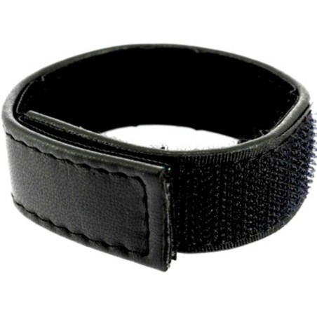 LEATHER BODY - CORREA CUERO AJUSTABLE CON VELCRO PARA PENE NEGRO