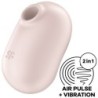 SATISFYER - PRO TO GO 2 ESTIMULADOR Y VIBRADOR DOBLE BEIGE