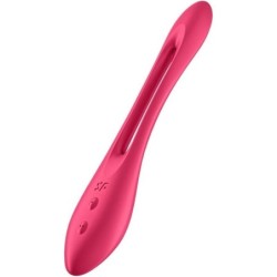 SATISFYER - ELASTIC JOY MULTI VIBRADOR ROJO