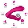 ARMONY - SECRETKISS ESTIMULADOR CON LENGUA CLITORIS & VIBRADOR CURVO FUCSIA