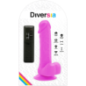 DIVERSIA - DILDO FLEXIBLE CON VIBRACION LILA 20.5 CM -O- 4.2 CM