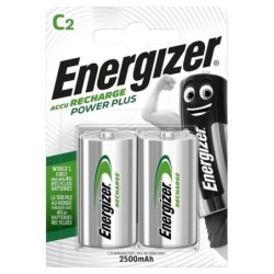 ENERGIZER - POWER PLUS PILA RECARGABLE HR14 C 2500mAh BLISTER*2