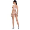 PASSION - WOMAN BS089 BODYSTOCKING BLANCO TALLA UNICA