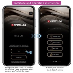 PRETTY LOVE - HECTOR VIBRADOR ELECTROSHOCK POR CONTROL POR APP LILA