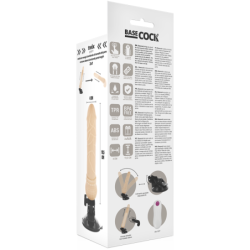 BASECOCK - VIBRADOR REALISTICO CONTROL REMOTO NATURAL 19.5 CM -O- 4 CM