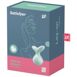 SATISFYER - VIVA LA VULVA 3 VIBRADOR LAY-ON VERDE