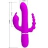 PRETTY LOVE - CAMMY TRIPLE VIBRADOR MULTIFUNCIÃ“N 4 EN 1 ROSA