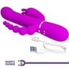 PRETTY LOVE - CAMMY TRIPLE VIBRADOR MULTIFUNCIÃ“N 4 EN 1 ROSA