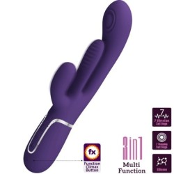 PRETTY LOVE - SHANIA TRIPLE VIBRADOR RABBIT MULTIFUNCIÃ“N MORADO