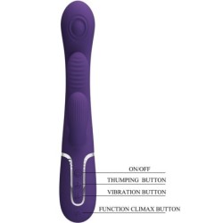 PRETTY LOVE - SHANIA TRIPLE VIBRADOR RABBIT MULTIFUNCIÃ“N MORADO