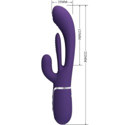 PRETTY LOVE - SHANIA TRIPLE VIBRADOR RABBIT MULTIFUNCIÃ“N MORADO