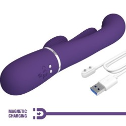 PRETTY LOVE - SHANIA TRIPLE VIBRADOR RABBIT MULTIFUNCIÃ“N MORADO