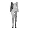 PASSION - BS 107 BODYSTOCKING BLANCO TALLA ÃšNICA