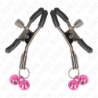 KINK - PINZAS PARA PEZONES CON DOBLE CAMPANILLA ROSA 6 CM