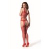 PASSION - BS 106 BODYSTOCKING ROJO TALLA ÃšNICA