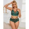 SUBBLIME - 954086 SUJETADOR + PANTIES ENCAJE VERDE S/M