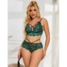 SUBBLIME - 954086 SUJETADOR + PANTIES ENCAJE VERDE S/M