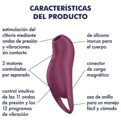 SATISFYER - POCKET PRO 1 ESTIMULADOR CLÃTORIS GRANATE