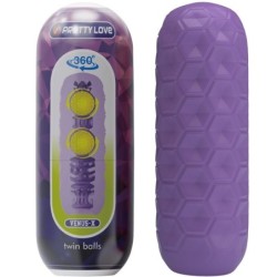 PRETTY LOVE - TWIN BALLS MASTURBADOR MASCULINO MORADO