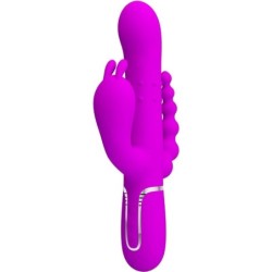 PRETTY LOVE - CAMMY TRIPLE VIBRADOR MULTIFUNCIÃ“N 4 EN 1 ROSA