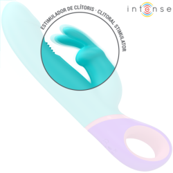 INTENSE - MÃ“NICA VIBRADOR RABBIT CON ESTIMULADOR ROTATORIO DEL PUNTO G AZUL