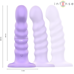 INTENSE - BRENDA VIBRADOR TALLA M DISEÑO EN ESPIRAL 10 VIBRACIONES MORADO CONTROL REMOTO