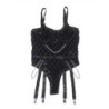 SUBBLIME - 954277 BODY CON CADENAS + LIGUEROS NEGRO L/XL