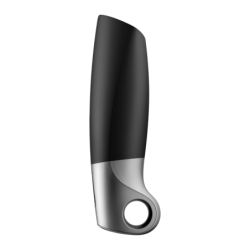 SATISFYER - POWER MASTURBATOR NEGRO Y PLATA