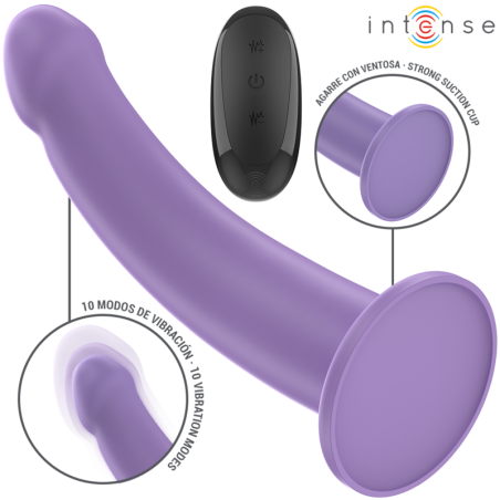 INTENSE - EDDIE VIBRADOR 17,5 CM 10 VIBRACIONES MORADO CONTROL REMOTO