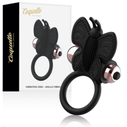 COQUETTE CHIC DESIRE - COCK RING BUTTERFLY ANILLO VIBRADOR NEGRO / GOLD