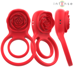 INTENSE - GAIL ROSA ESTIMULADORA 10 VIBRACIONES ROJO CONTROL REMOTO