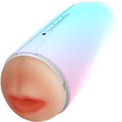 ARMONY - MASTURBADOR VIBRADOR DOBLE VAGINA & BOCA RAINBOW