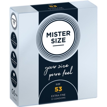 MISTER SIZE - PRESERVATIVOS TALLA M 53 MM (3 UNIDADES)