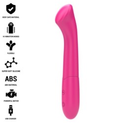 INTENSE - PATY VIBRADOR 19 CM FLEXIBLE 10 VIBRACIONES MODELO 2 ROSA