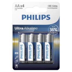 PHILIPS - ULTRA ALKALINE PILA AA LR6 BLISTER*4